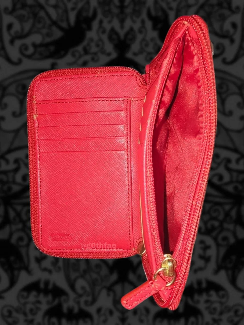 VTG Y2K COACH Legacy Leather Phone Wristlet ID Wallet with Turn-Lock - Red/Gold